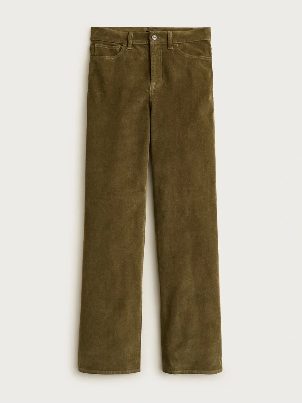 JCREW Olive Corduroy Pants - Classic Straight Fit